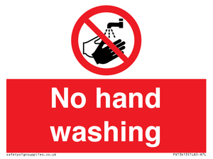 No hand washing